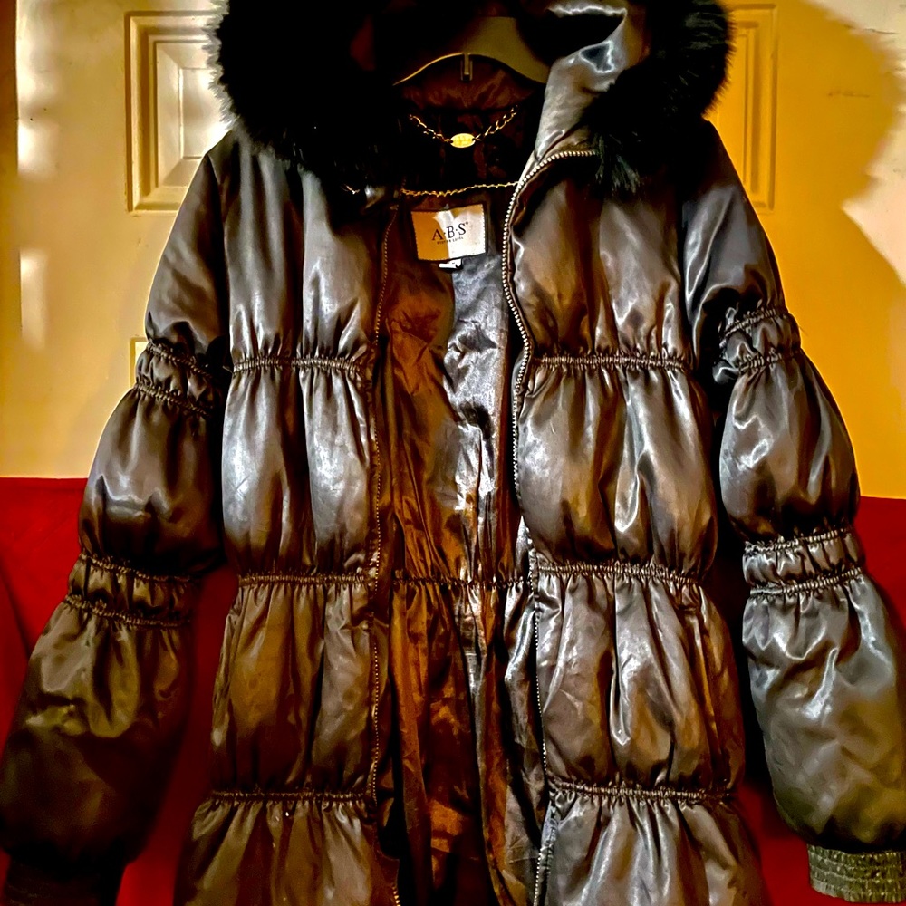 A.B.S SILVER LABEL BLACK PUFFER JACKET
